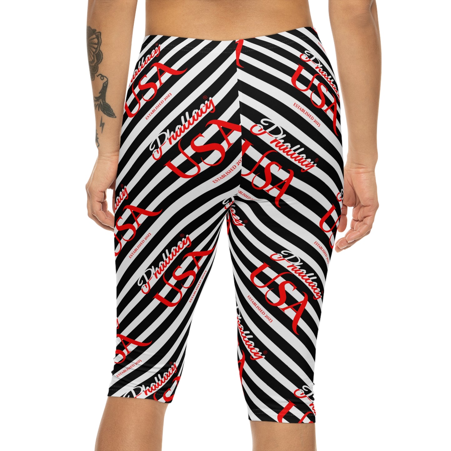 Phallacy Signature Designer Mid-Rise Capri Leggings