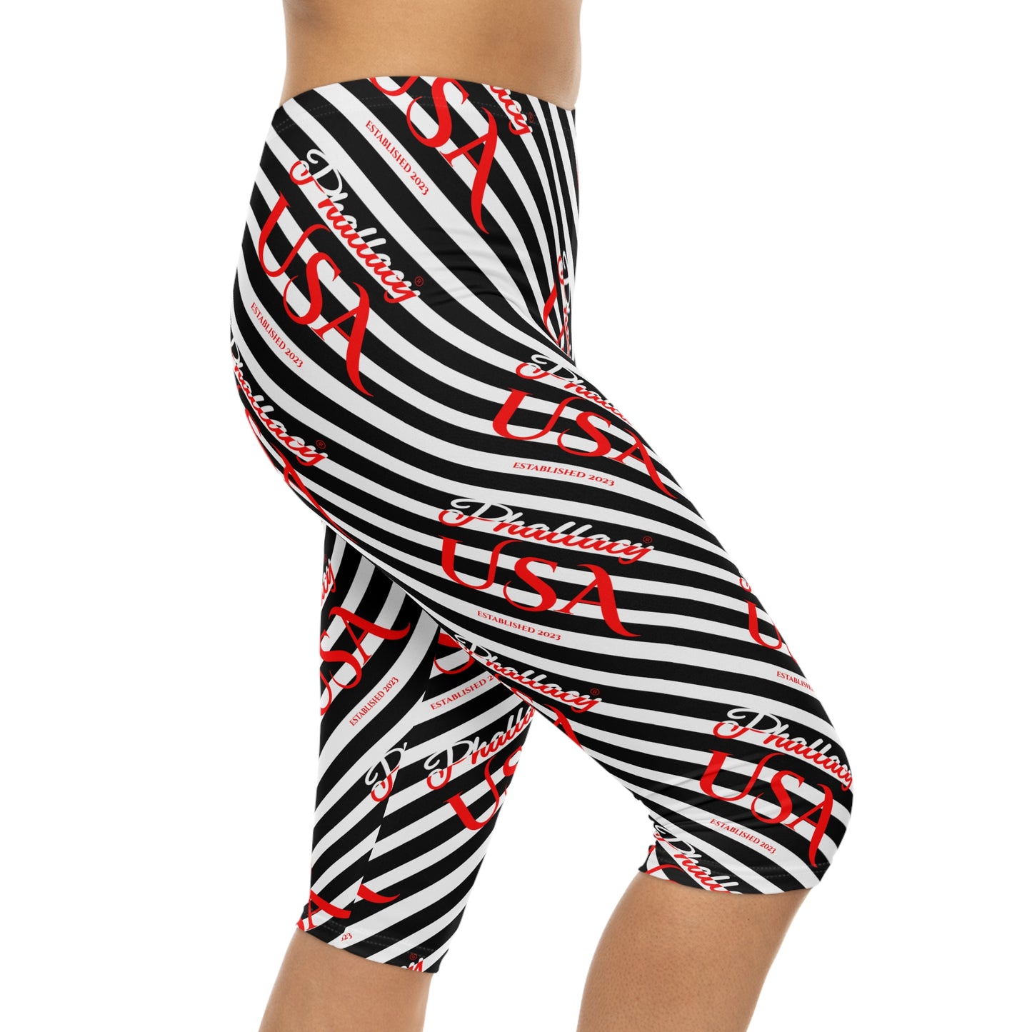 Phallacy Signature Designer Mid-Rise Capri Leggings