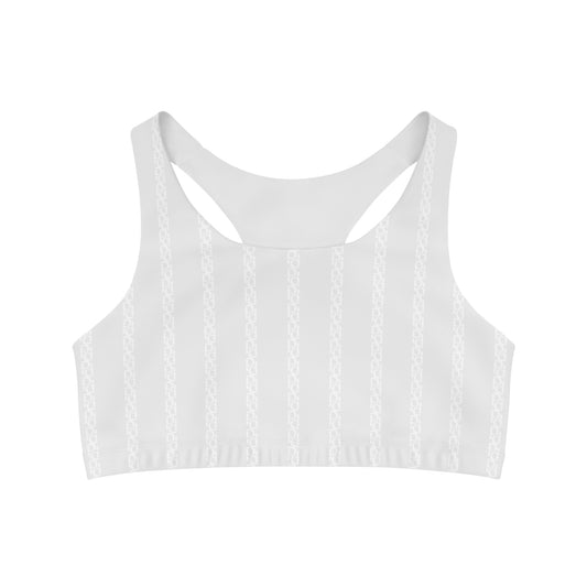 Phallacy Striped Designer Seamless Sports Bra