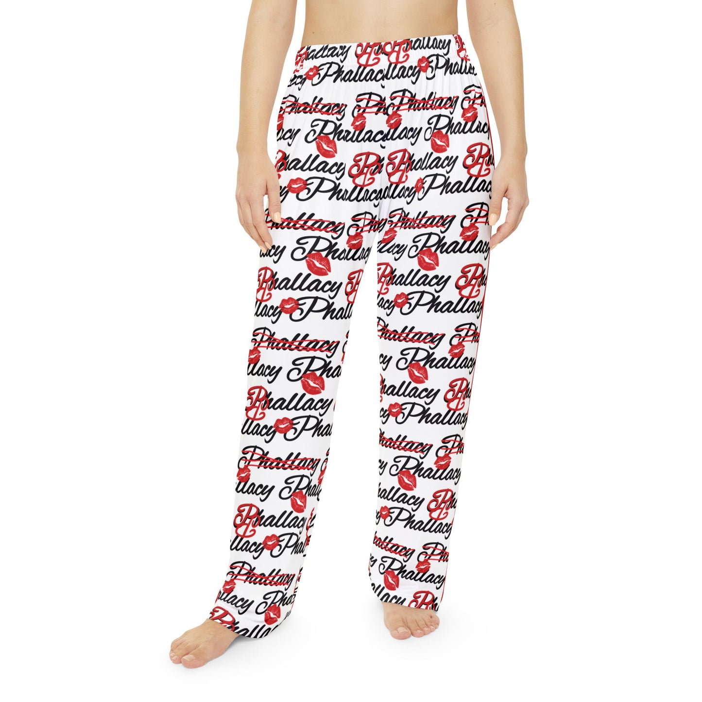 Phallacy Lips Women's Designer Pajama Pants