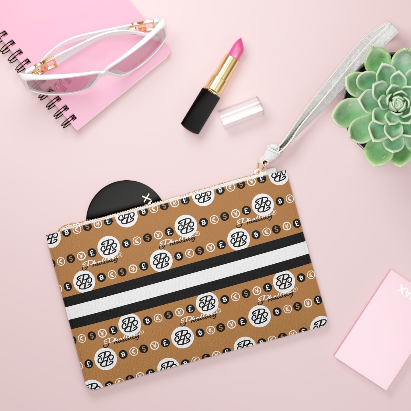 Phallacy Reserve Wristlet in Sovereign Monogram with Saffiano Finish