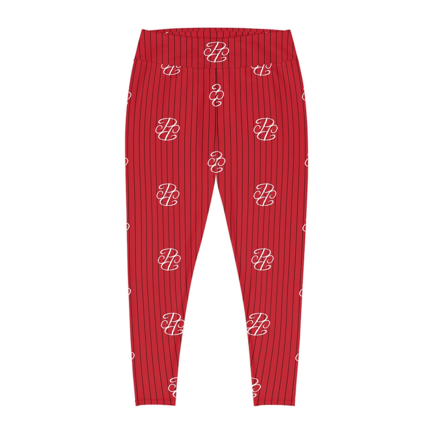 Phallacy Players Striped Designer Plus Size Leggings