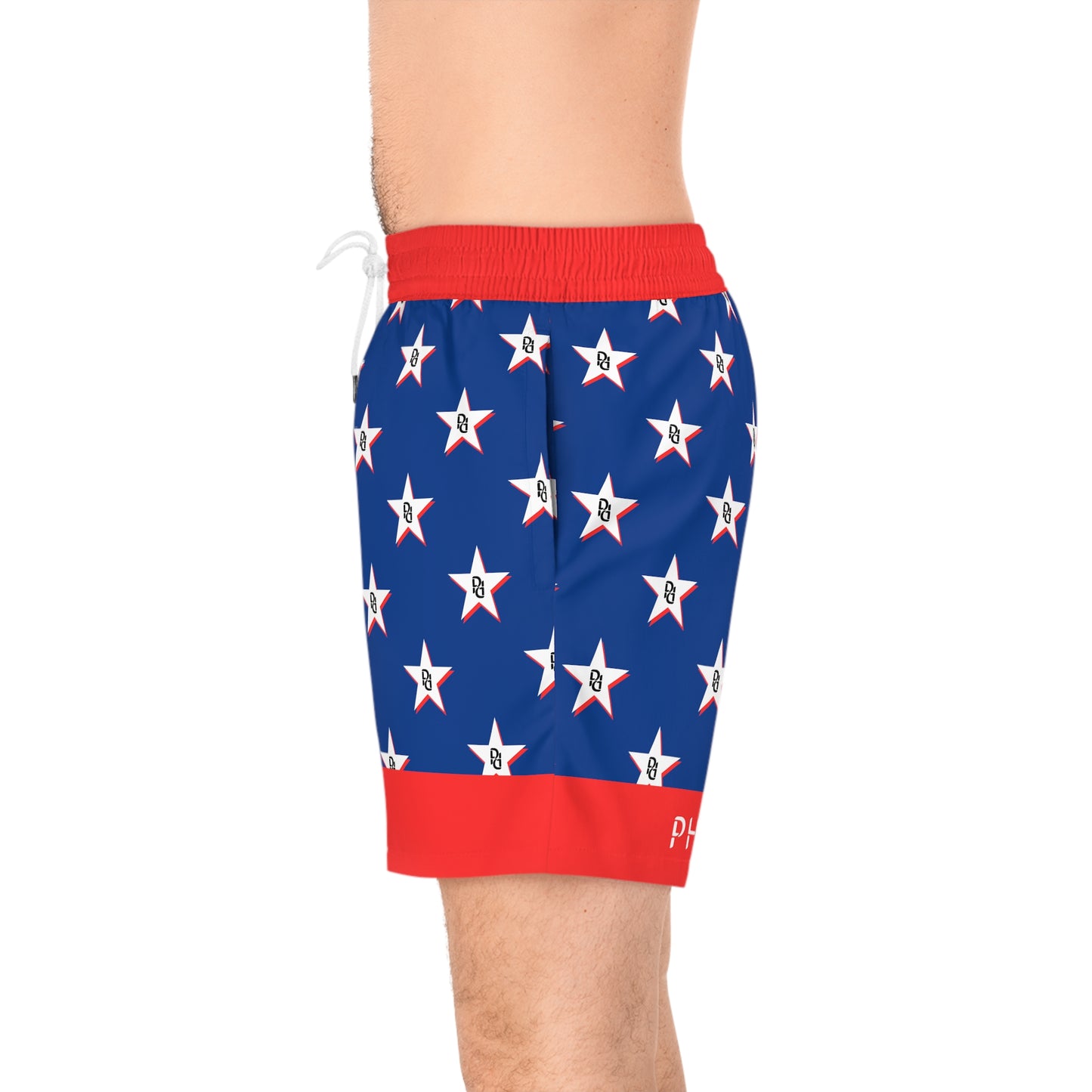 Phallacy Star Designer Mid-Length Swim Shorts