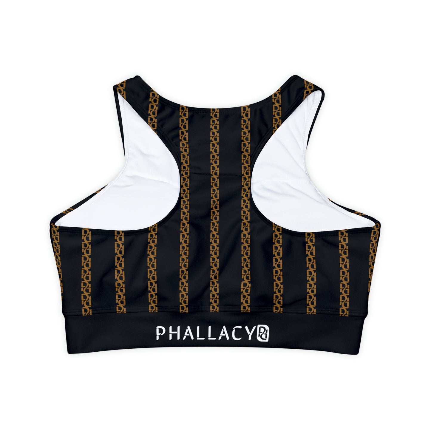 Phallacy Striped Designer Fully Lined, Padded Sports Bra