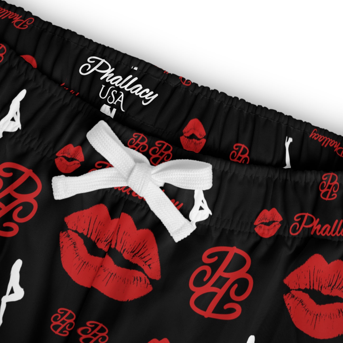 Phallacy Lips Designer Men's Athletic Long Shorts