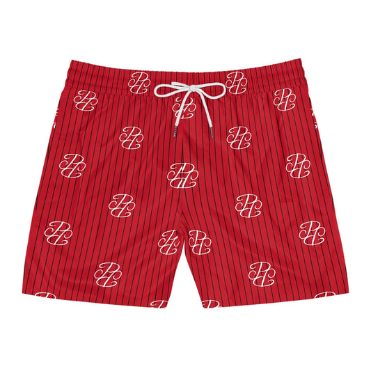 Phallacy Players Striped Designer Swim Shorts