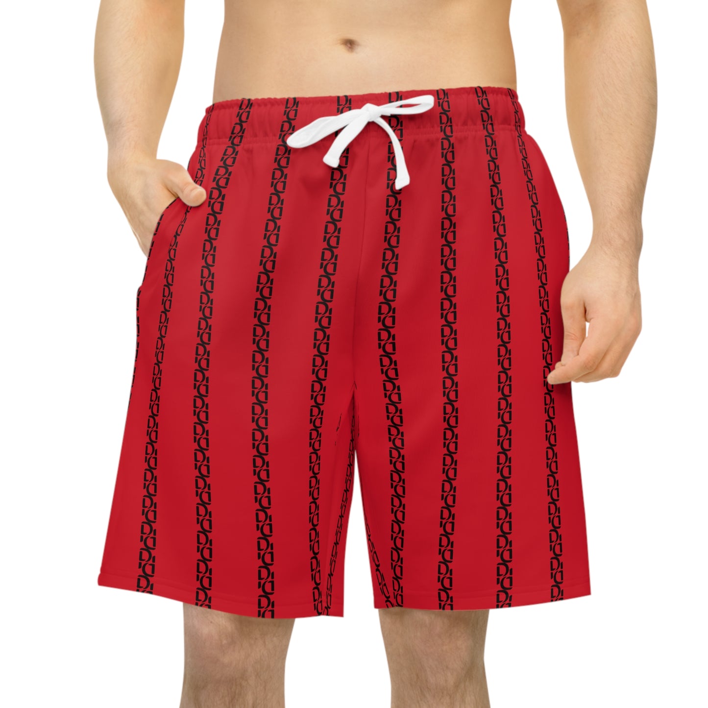 Phallacy Striped Designer Athletic Shorts