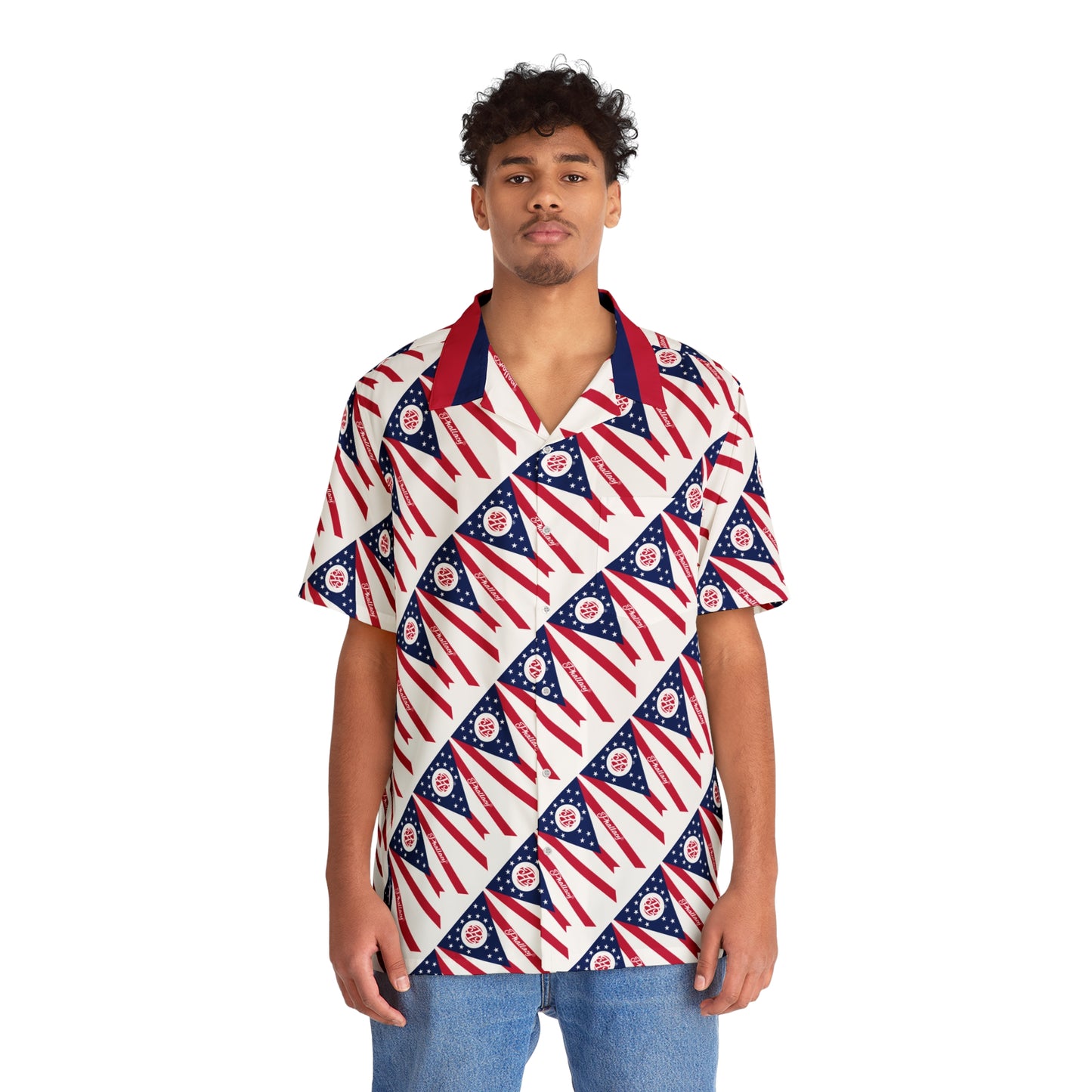 Phallacy Flag Designer Hawaiian Button Up Shirt