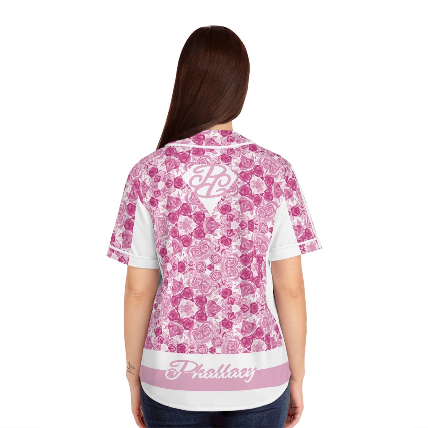Phallacy XO Designer Women's Floral Baseball Jersey