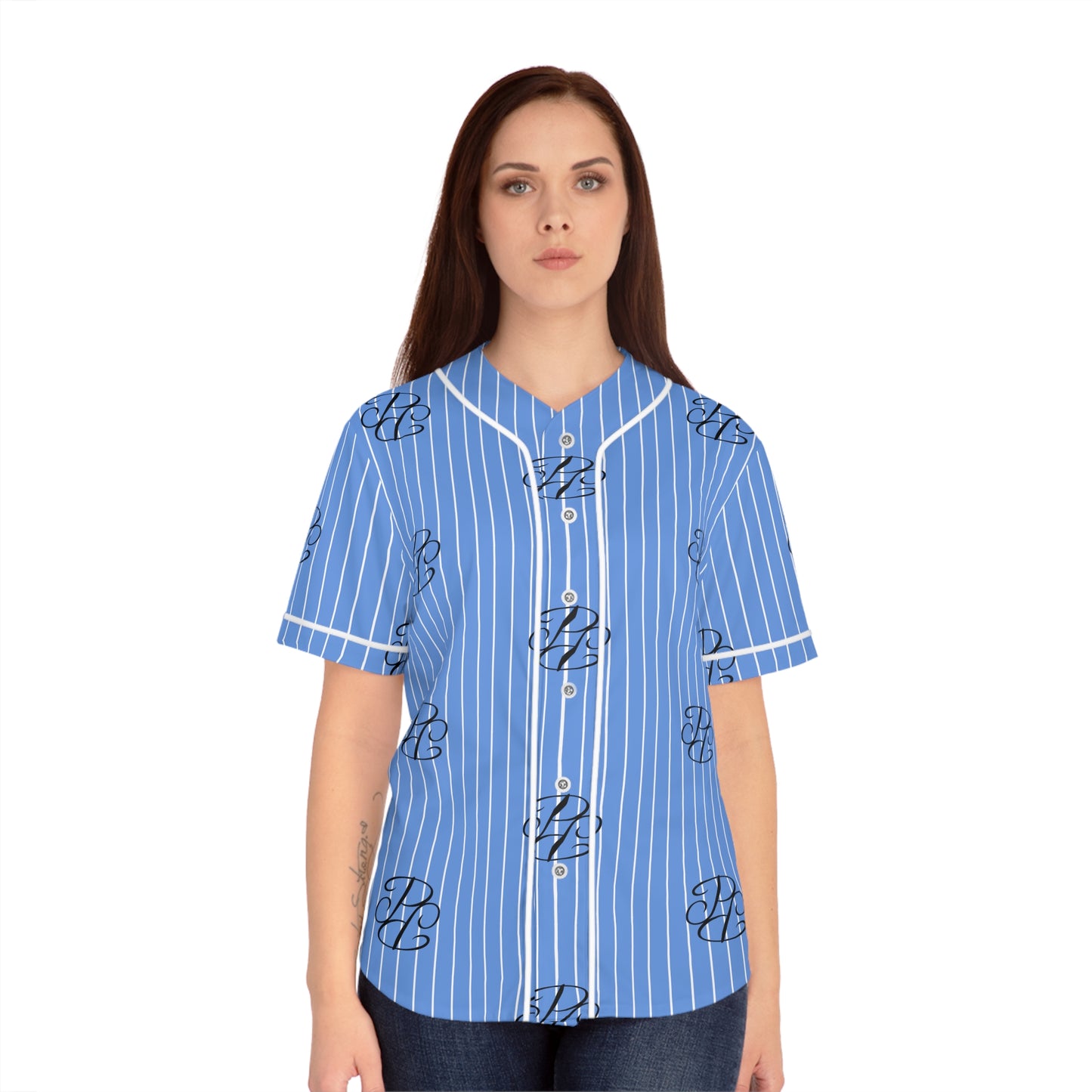 Phallacy Players Striped Designer Women's Baseball Jersey