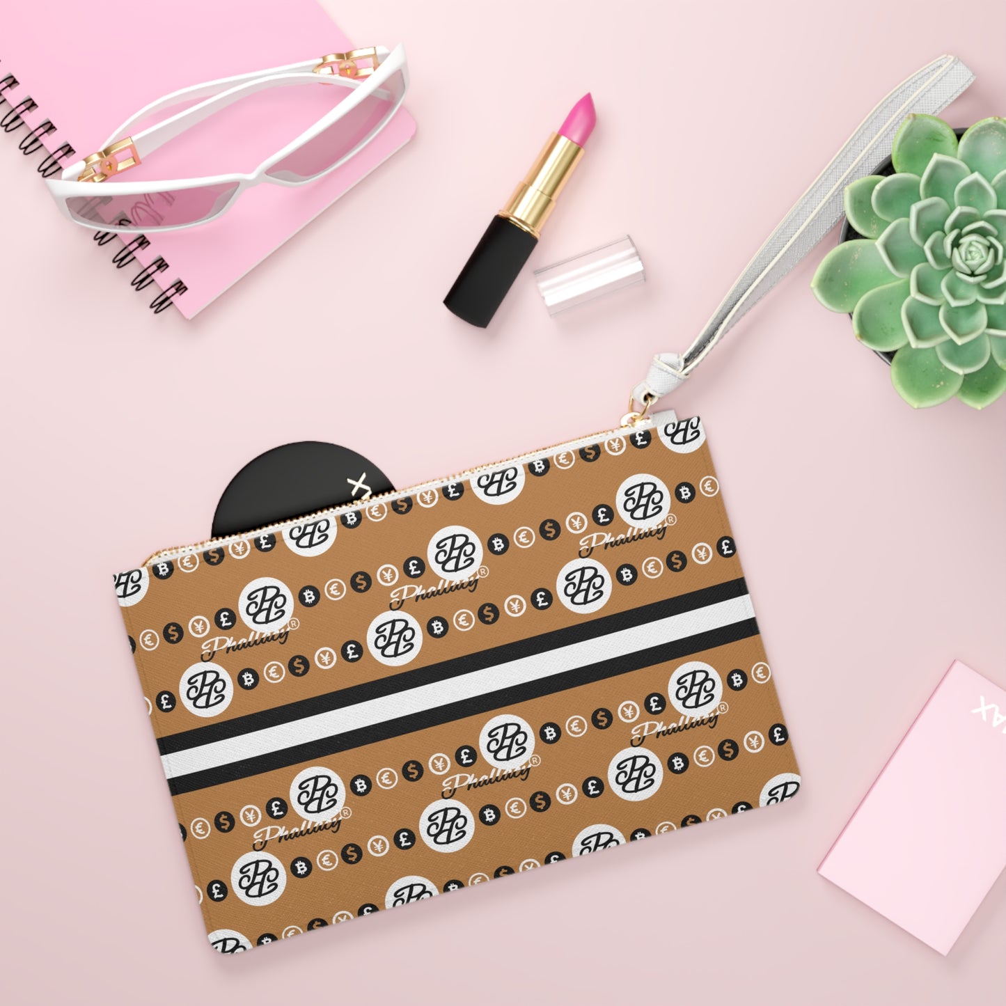 Phallacy Reserve Wristlet in Sovereign Monogram with Saffiano Finish