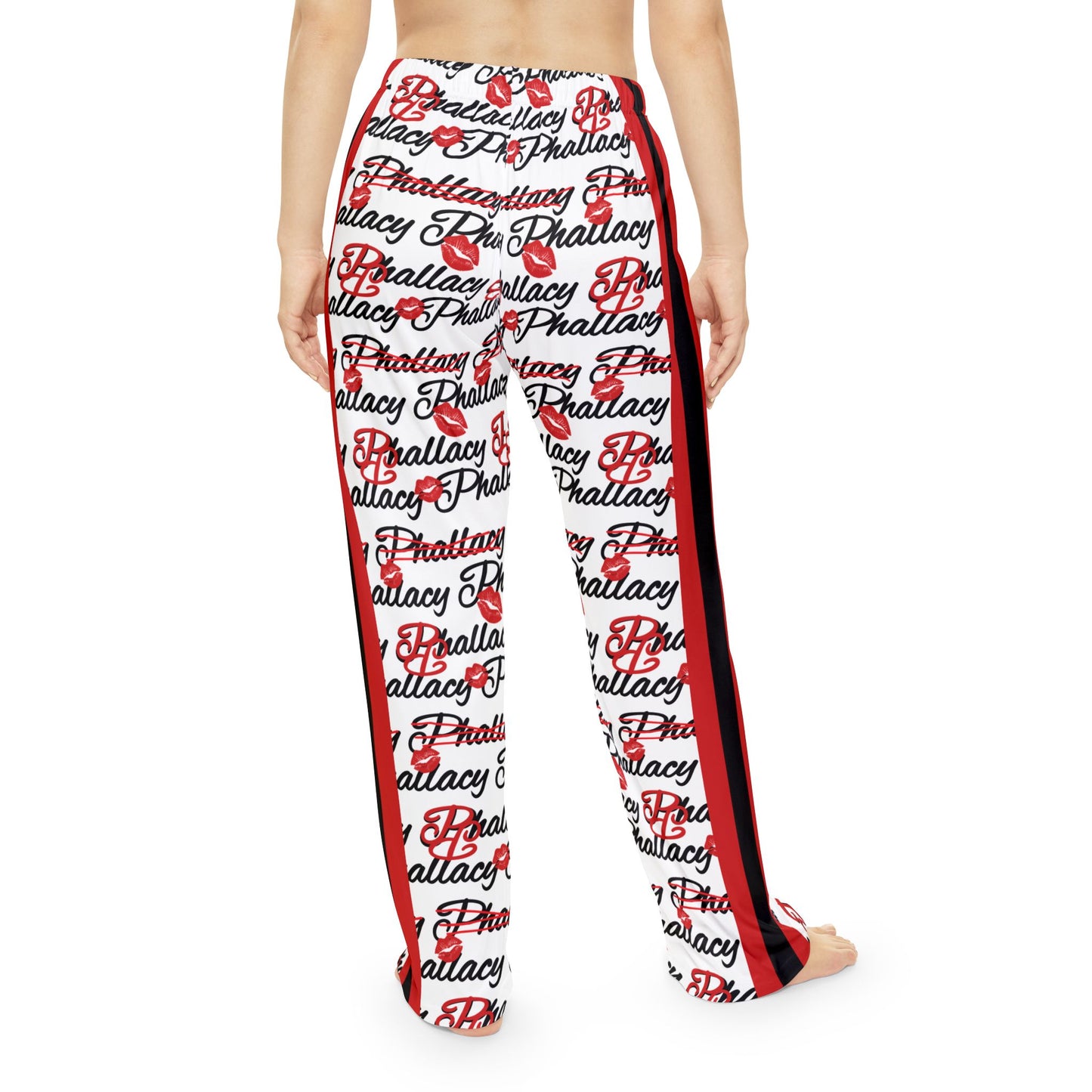 Phallacy Lips Women's Designer Pajama Pants