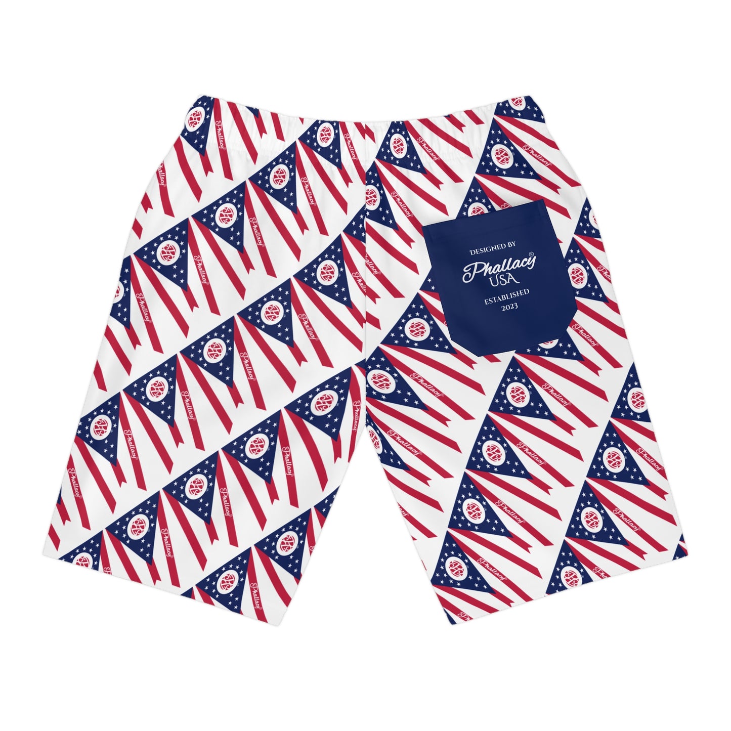 Phallacy Flag Men's Designer Athletic Shorts