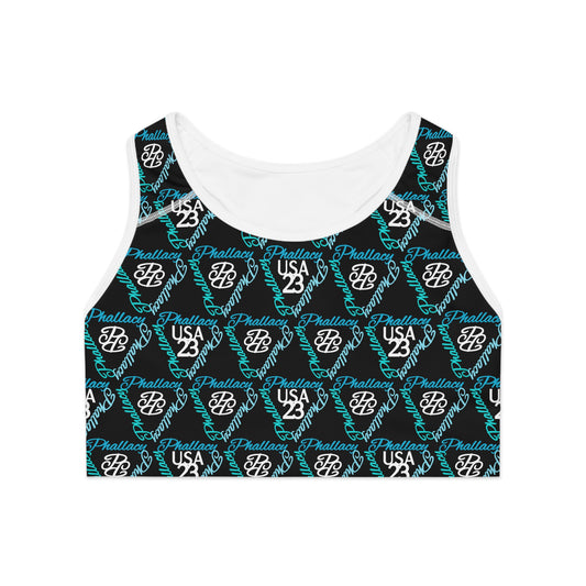 Phallacy Time Designer Sports Bra
