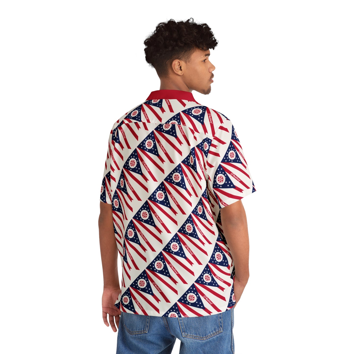 Phallacy Flag Designer Hawaiian Button Up Shirt