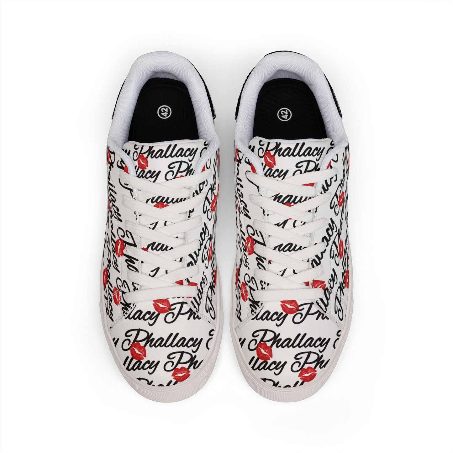 Phallacy Lips Women's Designer Low-Top Leather Sneakers