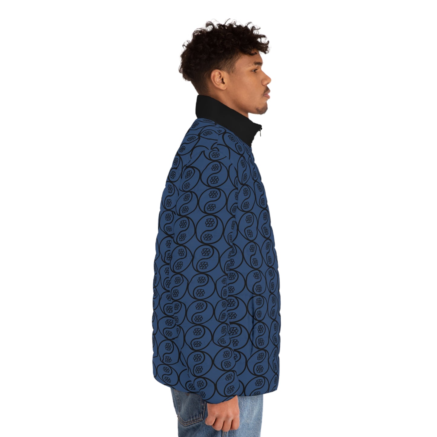 Phallacy Yin-Yang Designer Men's Puffer Jacket