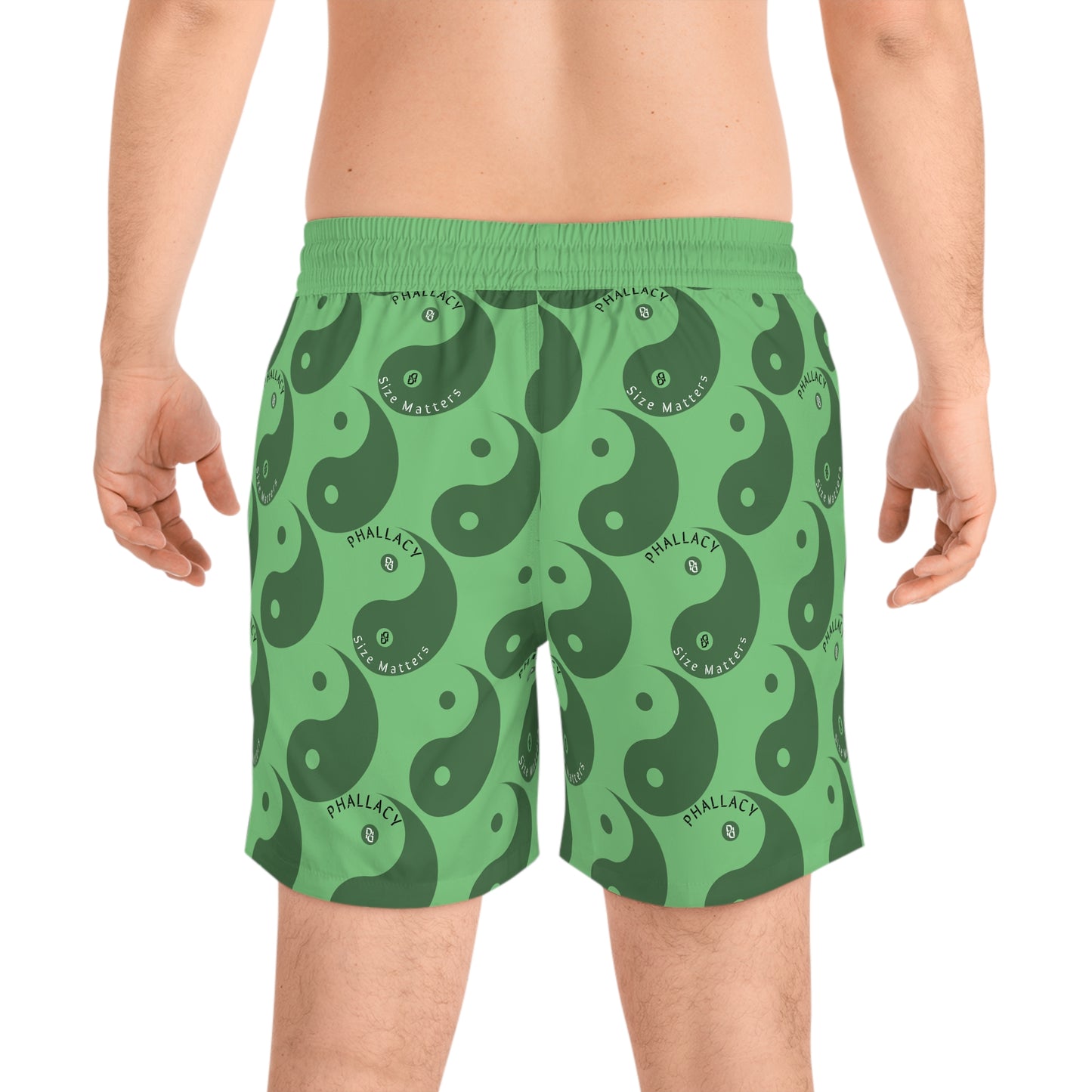 Phallacy Yin-Yang Designer Mid-Length Swim Shorts