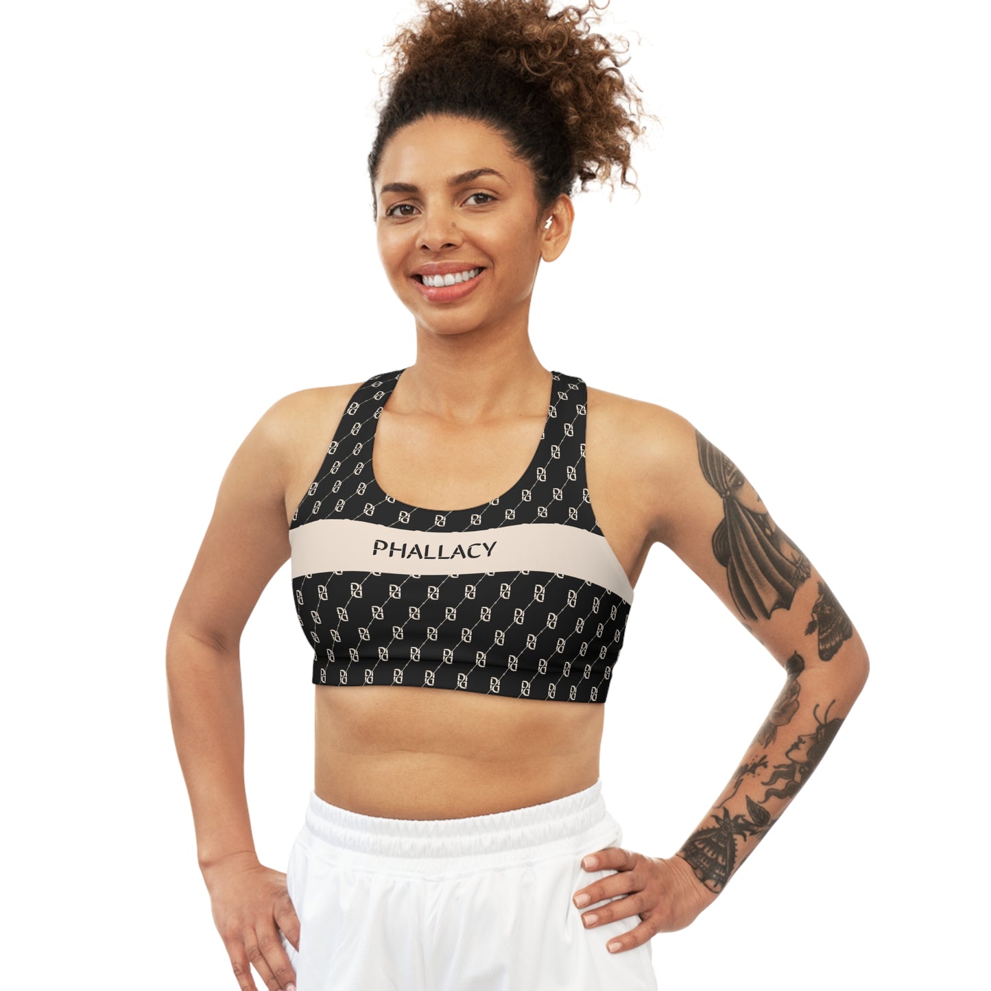 Phallacy Monogram Designer Seamless Sports Bra