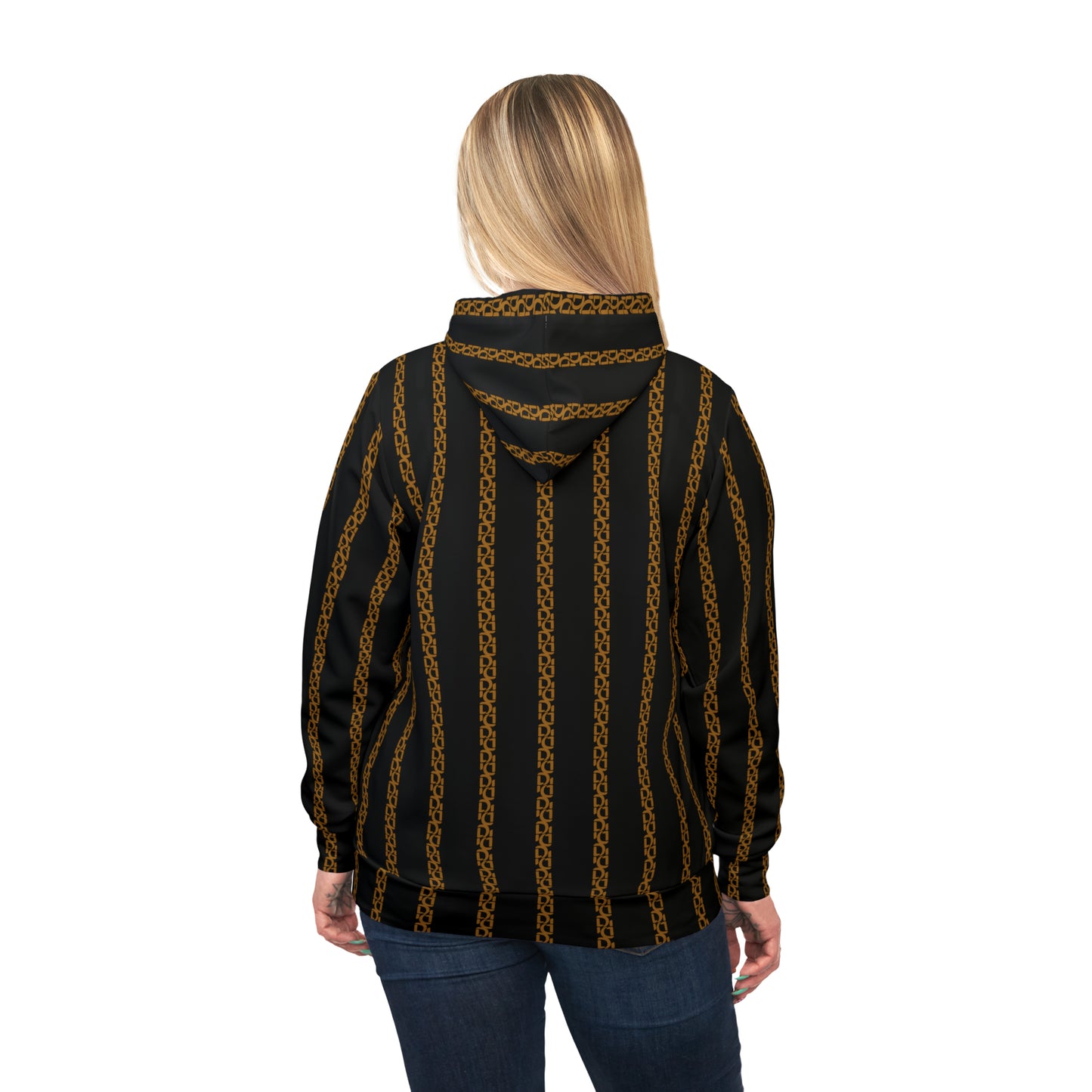 Phallacy Striped  Designer Unisex Athletic Hoodie