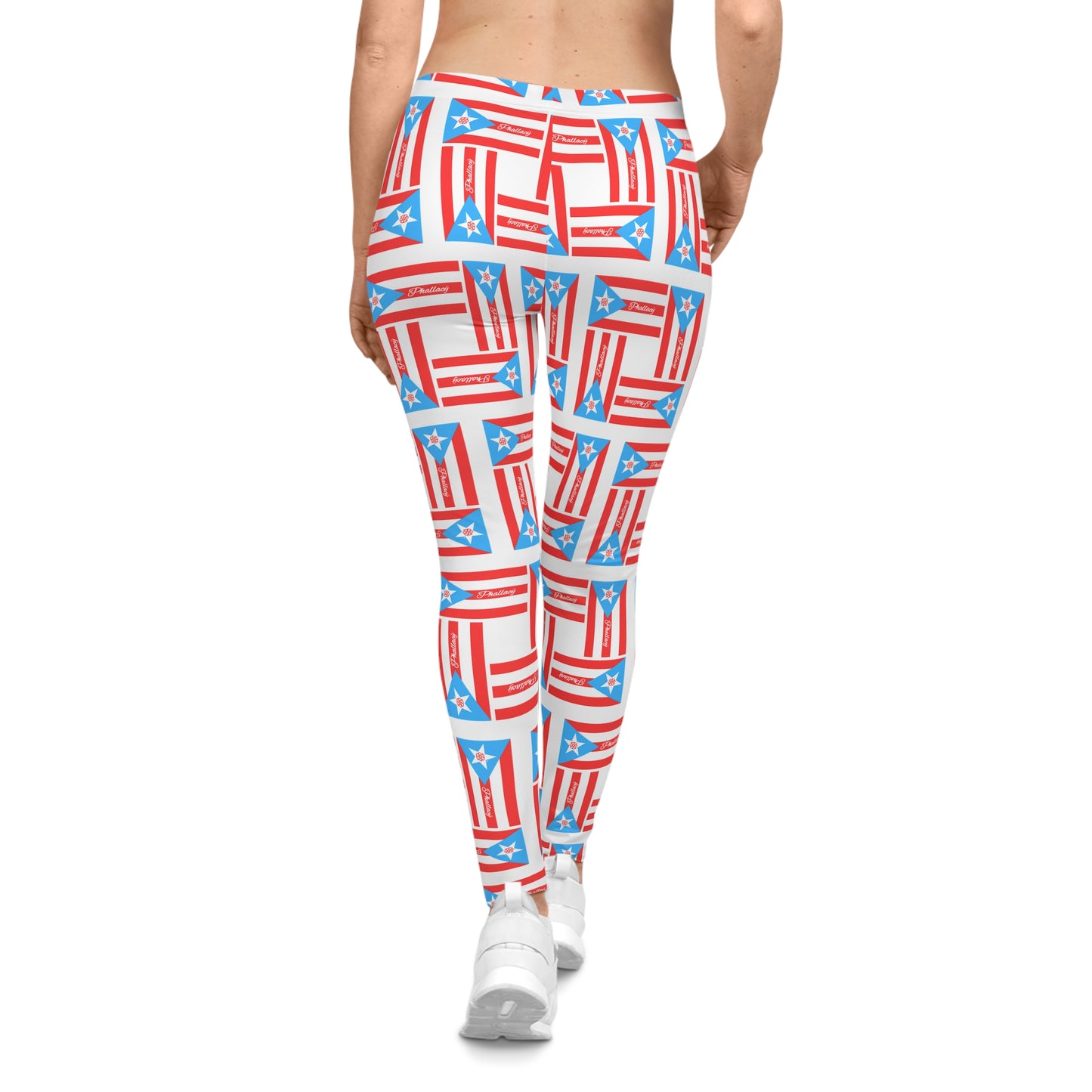 Phallacy Flag Designer Casual Leggings | Puerto Rico Flag, Boricua, Puerto Rico Fashion