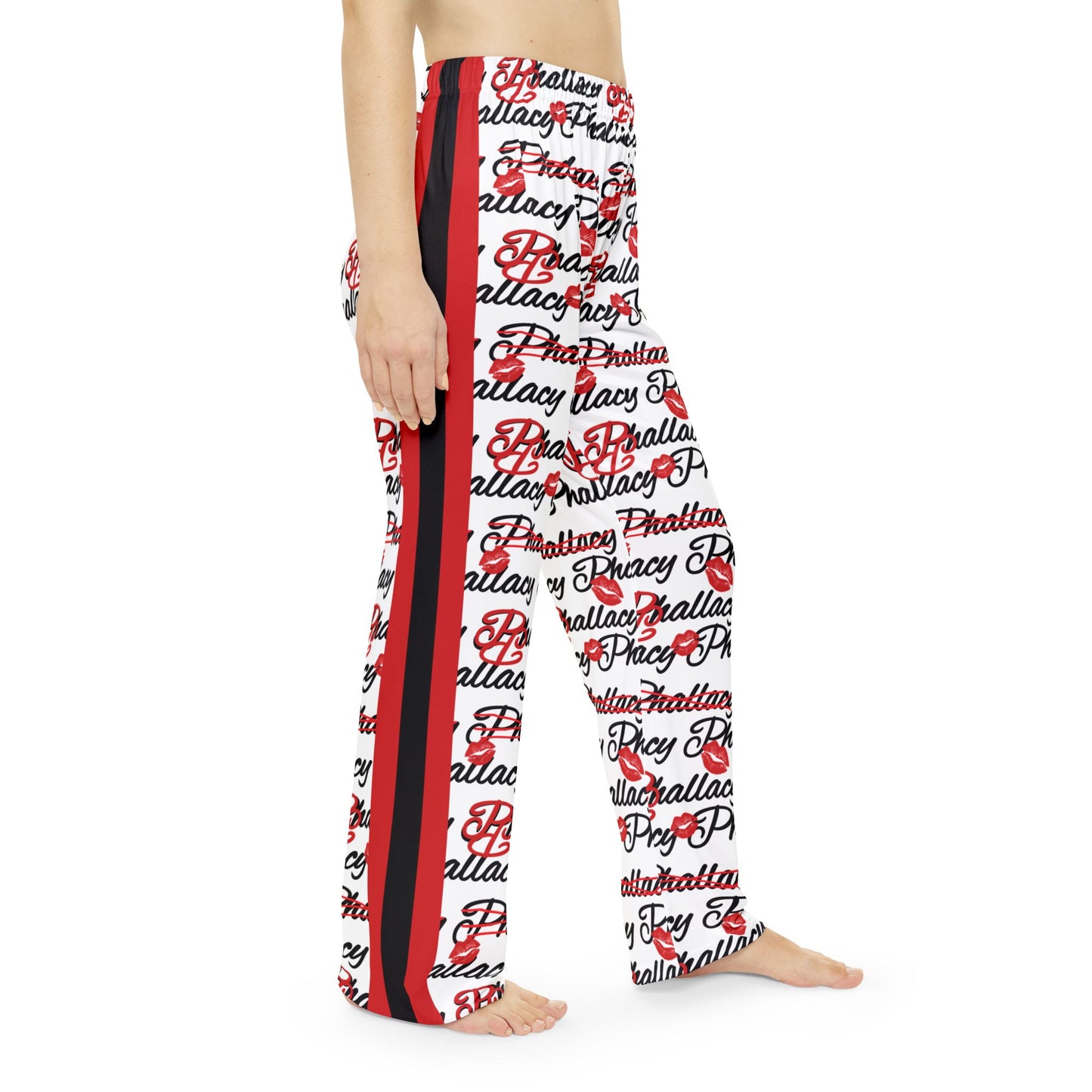 Phallacy Lips Women's Designer Pajama Pants