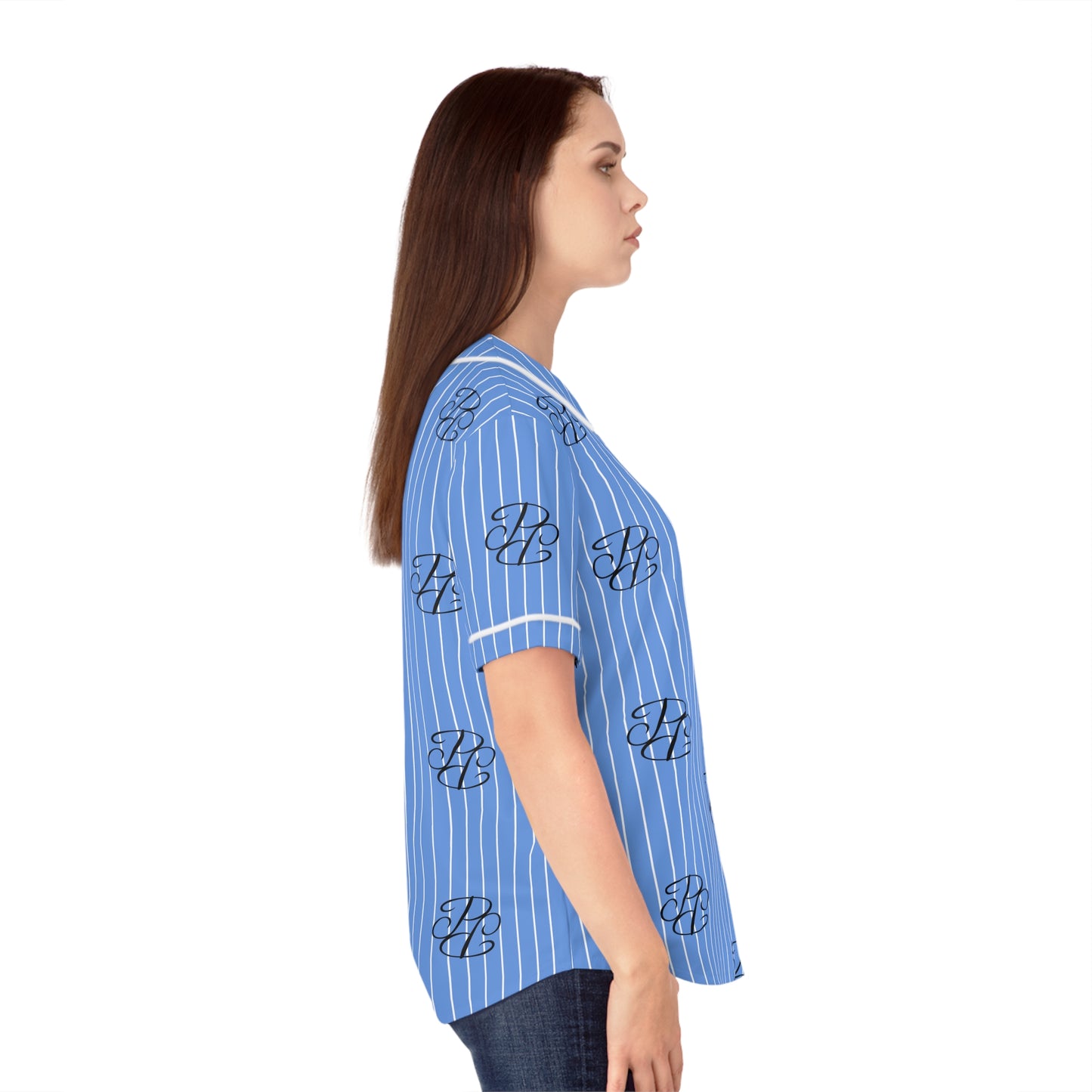 Phallacy Players Striped Designer Women's Baseball Jersey