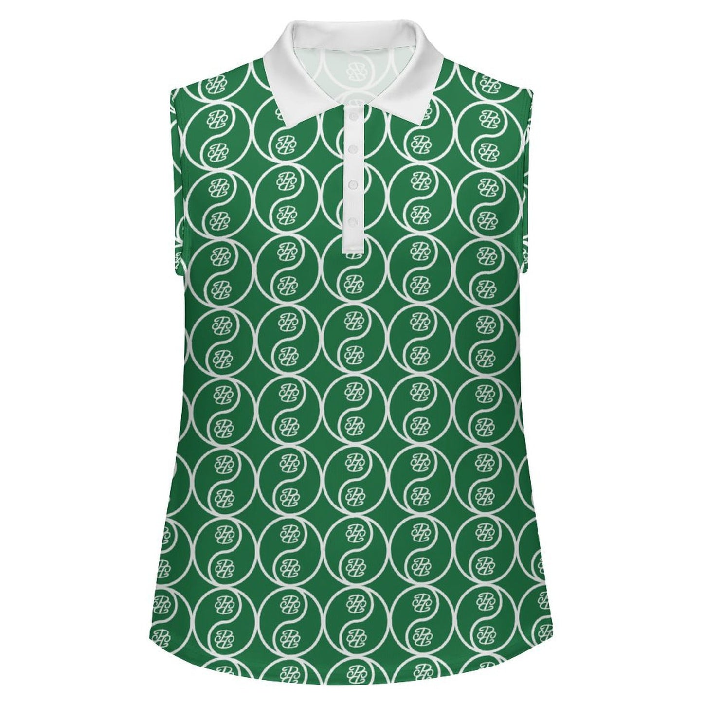 Phallacy Yin-Yang Designer Sleeveless Polo Tank Top