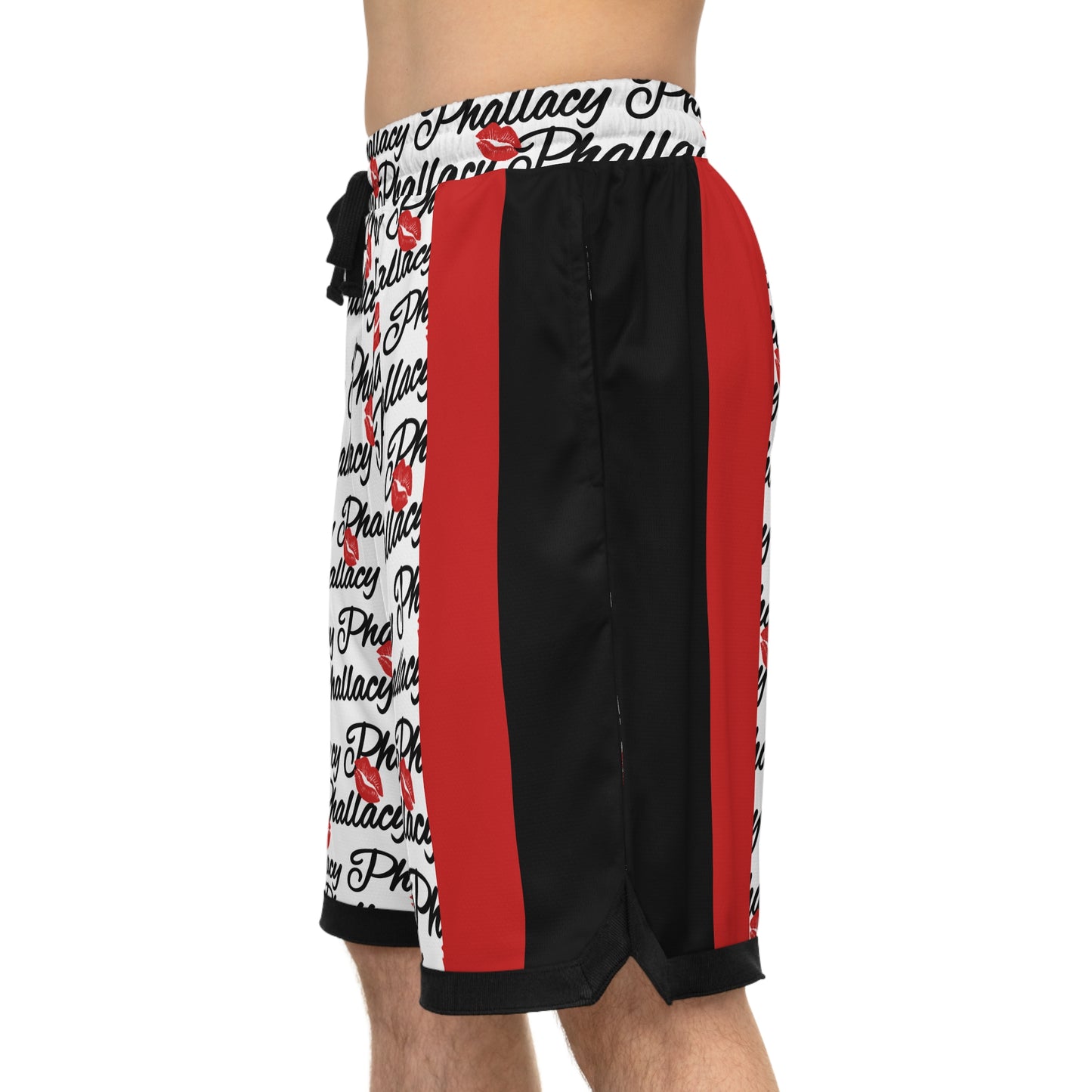 Phallacy Lips Men's Designer Performance Basketball Shorts