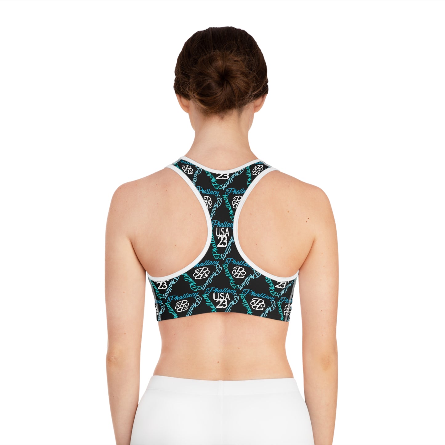 Phallacy Time Designer Sports Bra