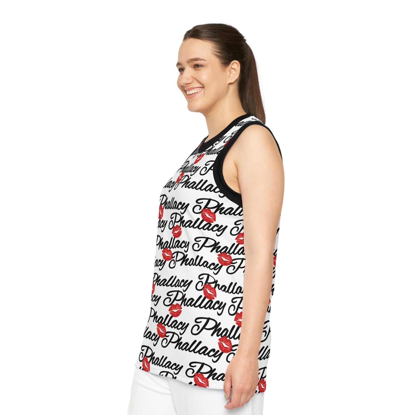 Phallacy Lips Designer Unisex Basketball Jersey