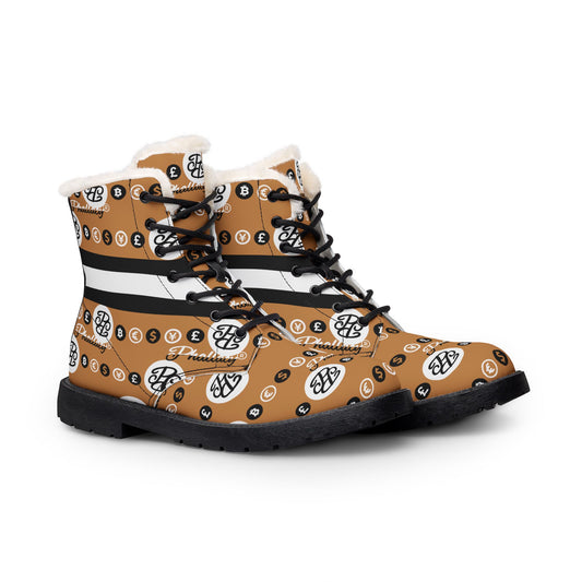 Phallacy Reserve Fur-Lined Vegan Winter Boots for Men in Sovereign Monogram