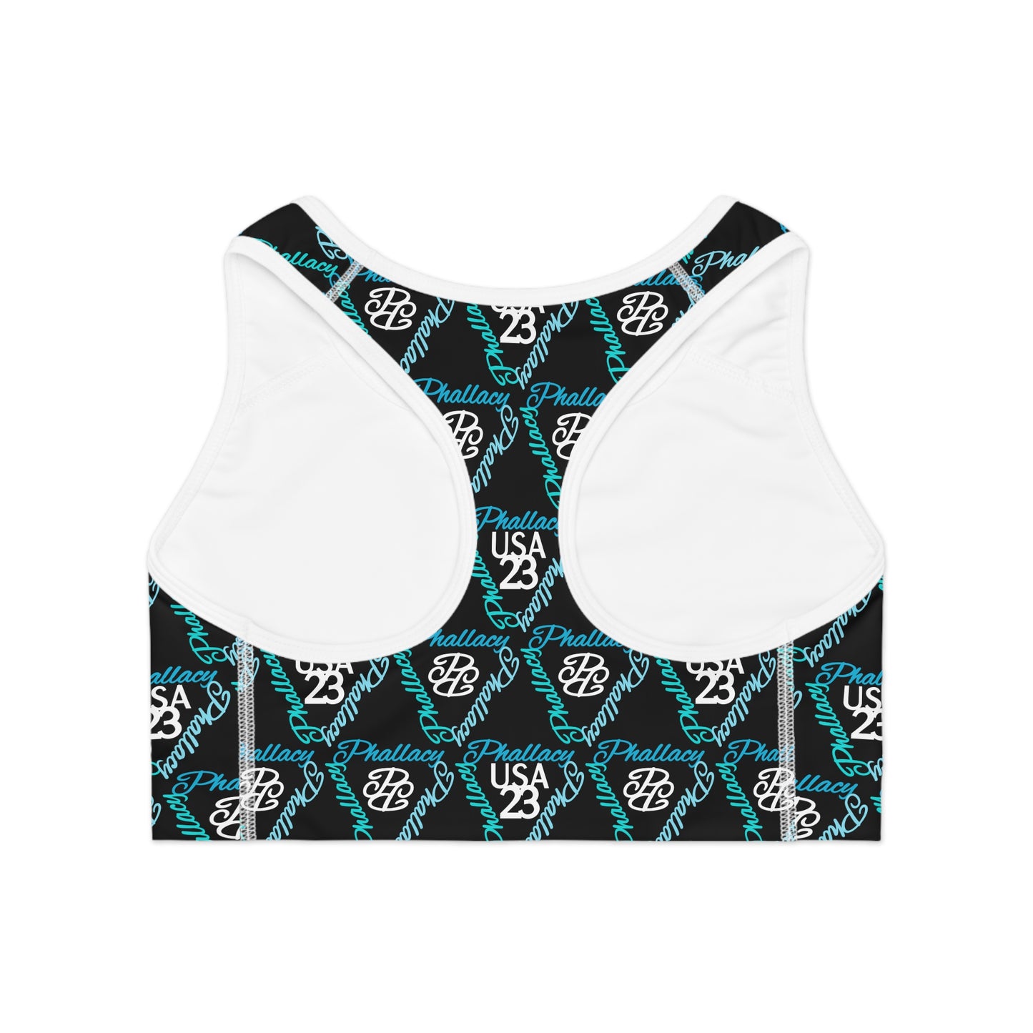 Phallacy Time Designer Sports Bra
