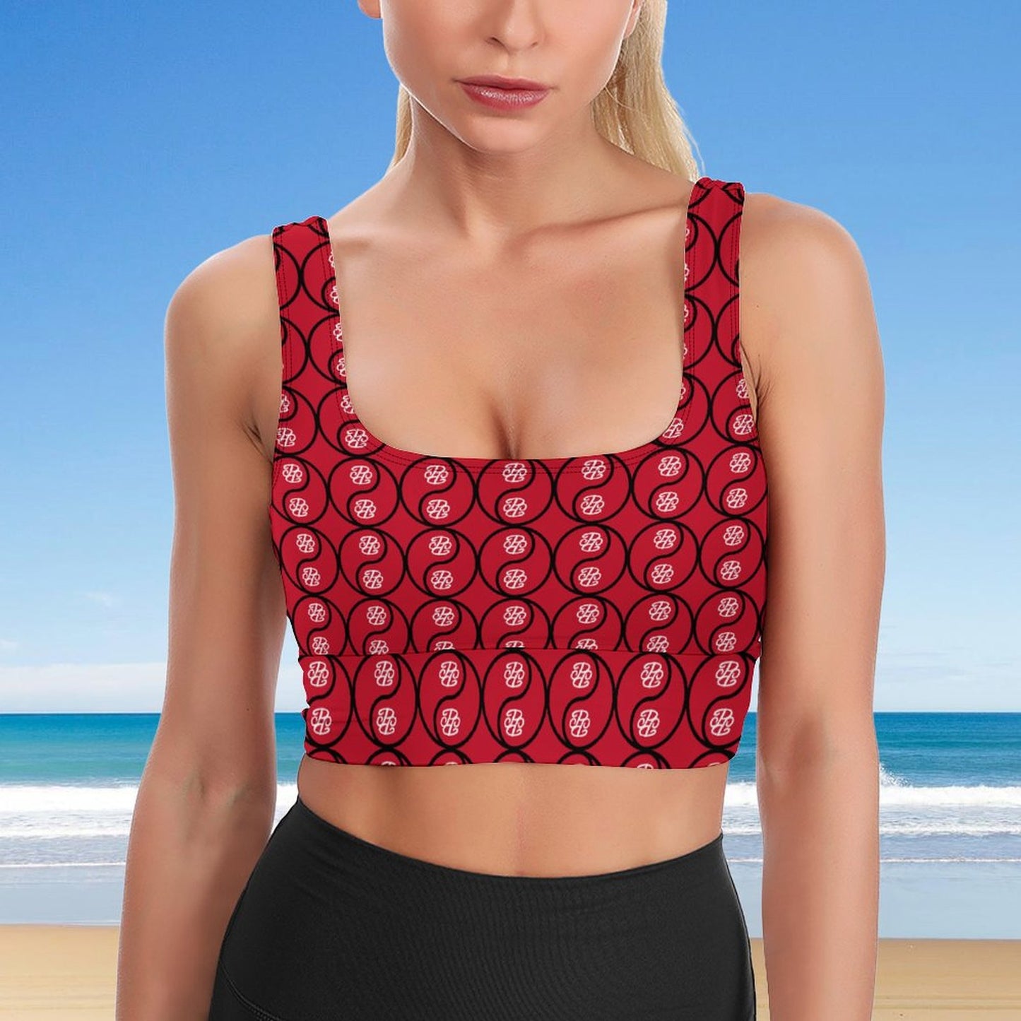 Phallacy Yin-Yang Designer Yoga Sports Bra