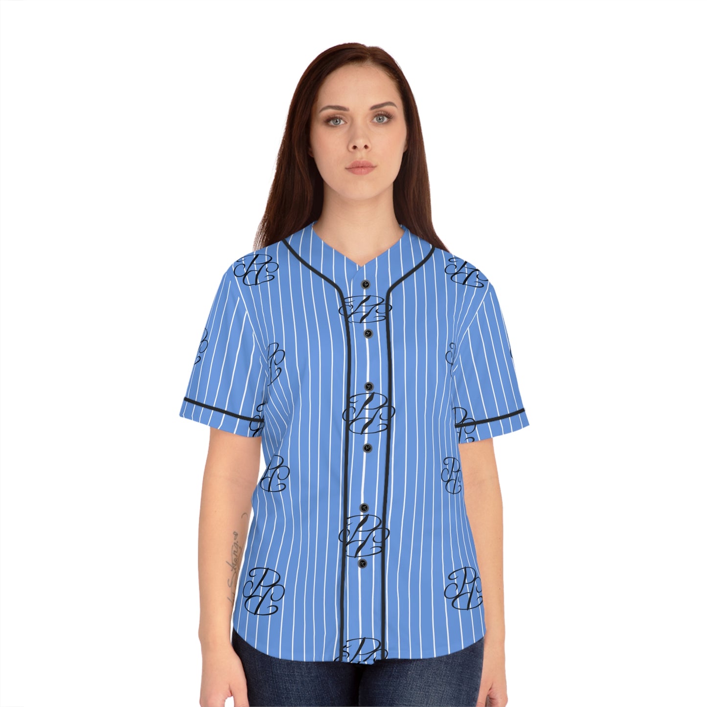 Phallacy Players Striped Designer Women's Baseball Jersey
