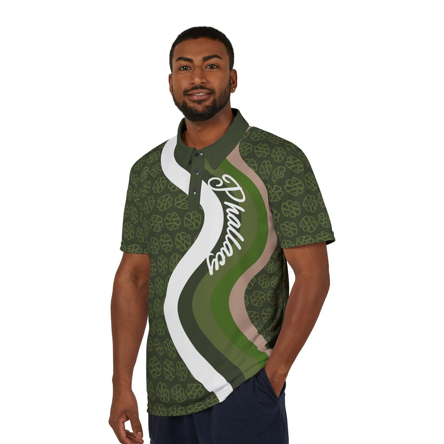 Phallacy Camo Designer Unisex Polo Shirt