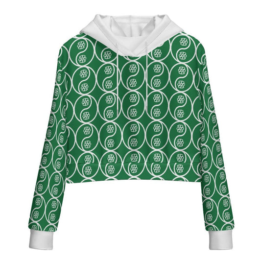 Phallacy Yin-Yang Designer Cropped Hoodie