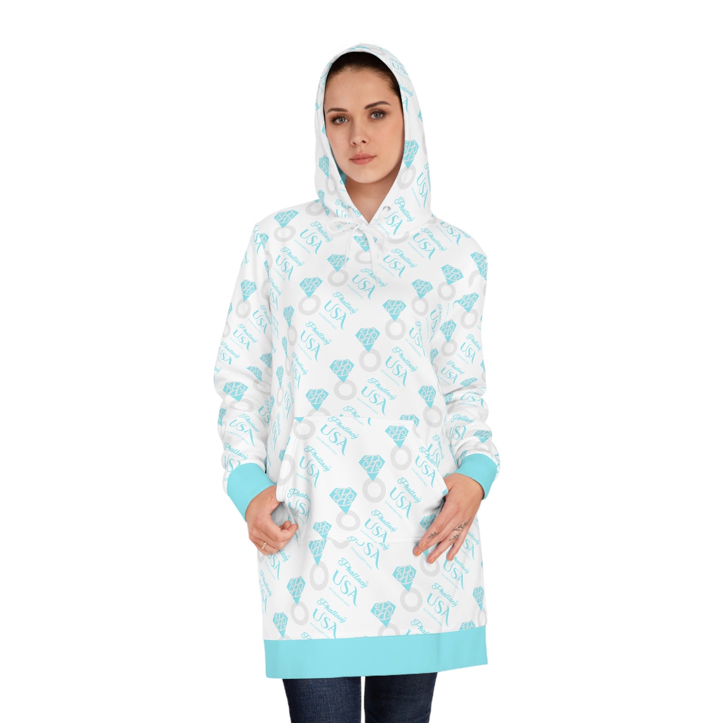 Phallacy Diamond Designer Women's Hoodie Dress