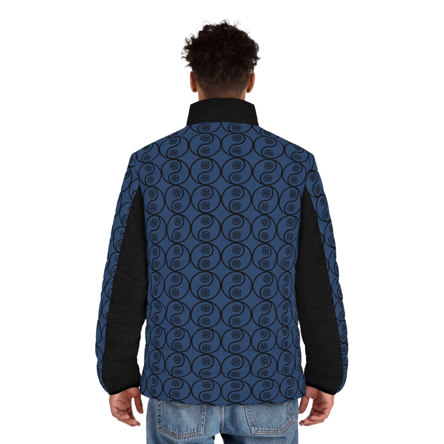 Phallacy Yin-Yang Designer Men's Puffer Jacket