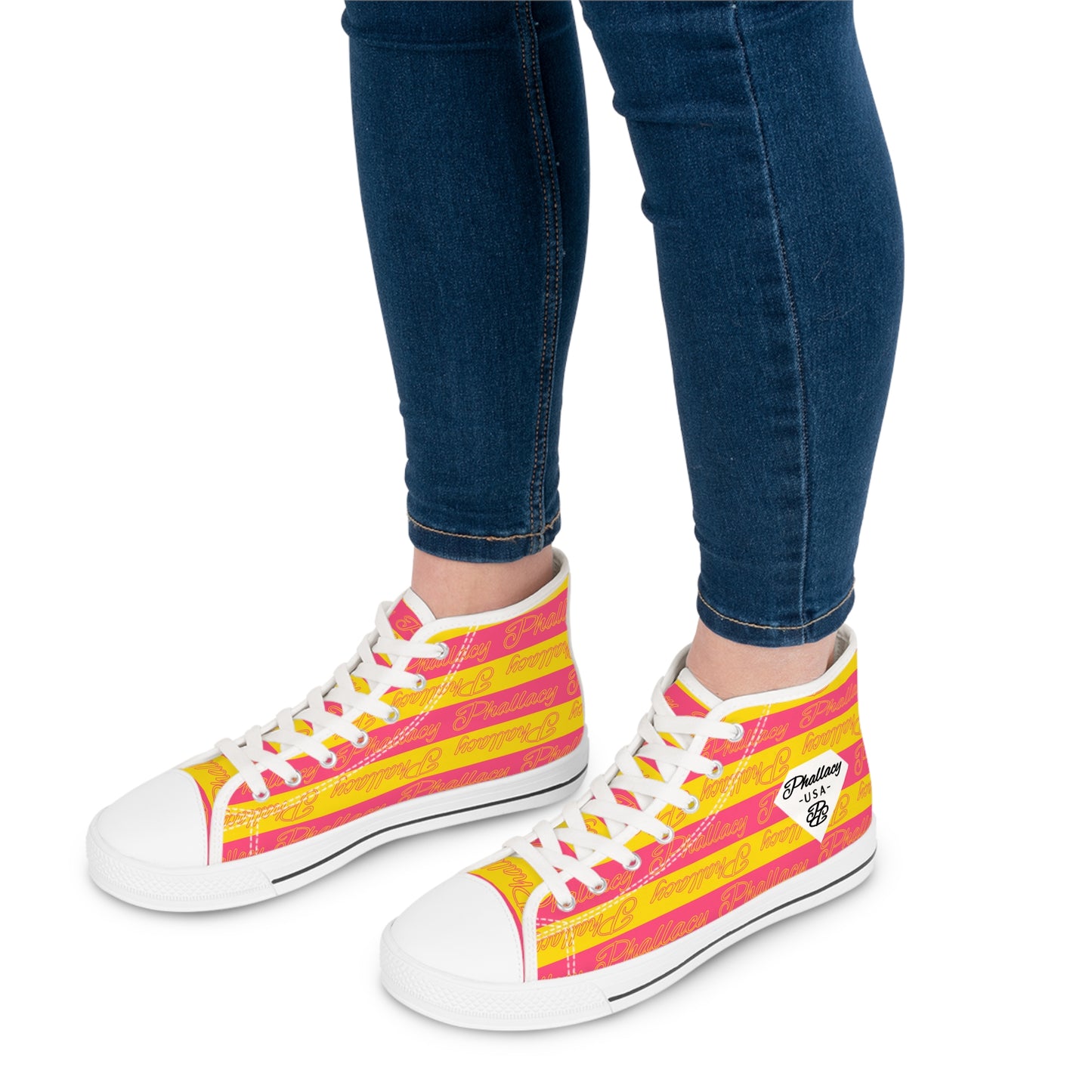 Phallacy Signature Designer Women's High Top Sneakers