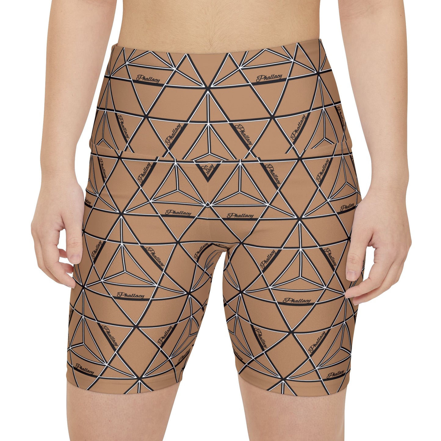 Phallacy DNA Designer Women's High-Waisted Workout Shorts