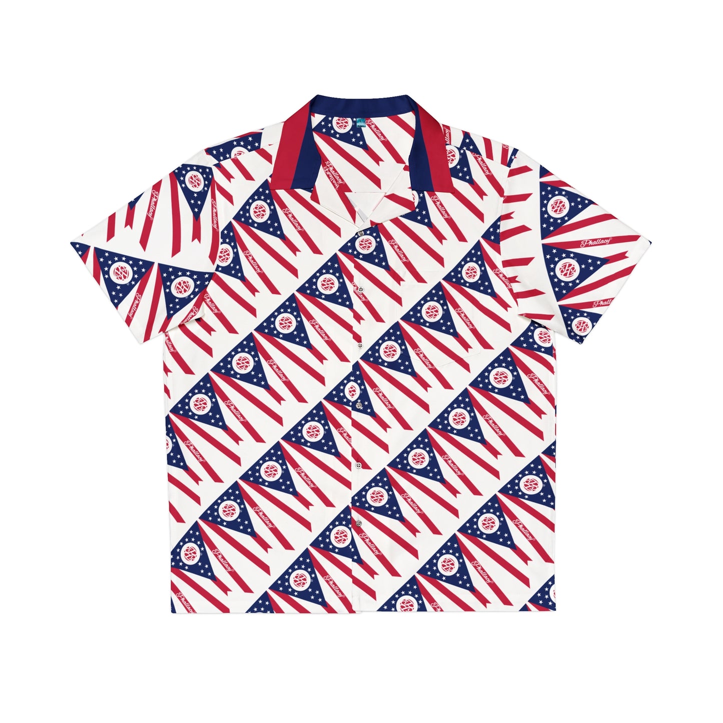 Phallacy Flag Designer Hawaiian Button Up Shirt