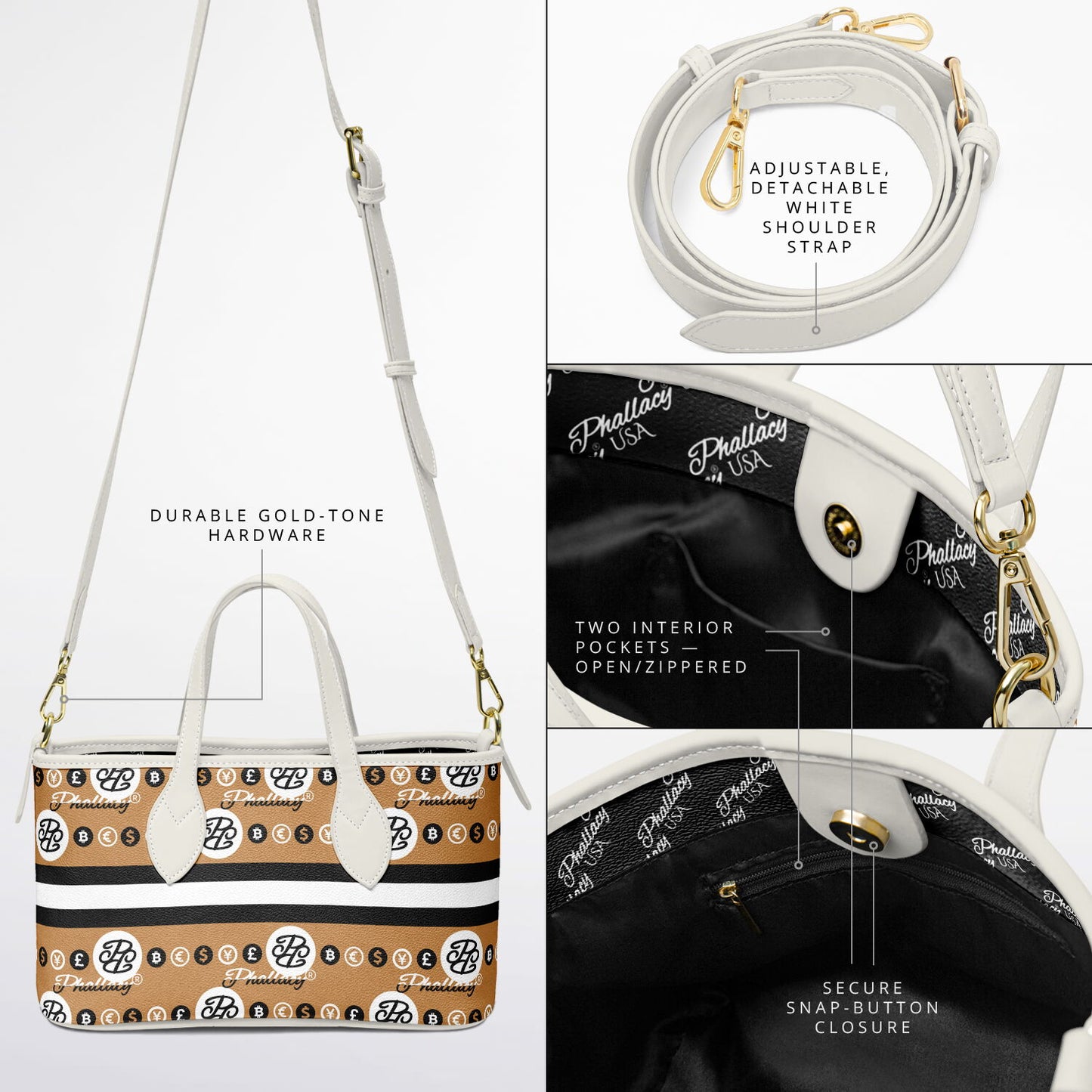 Phallacy Reserve Leather Tote Bag in Sovereign Monogram copy