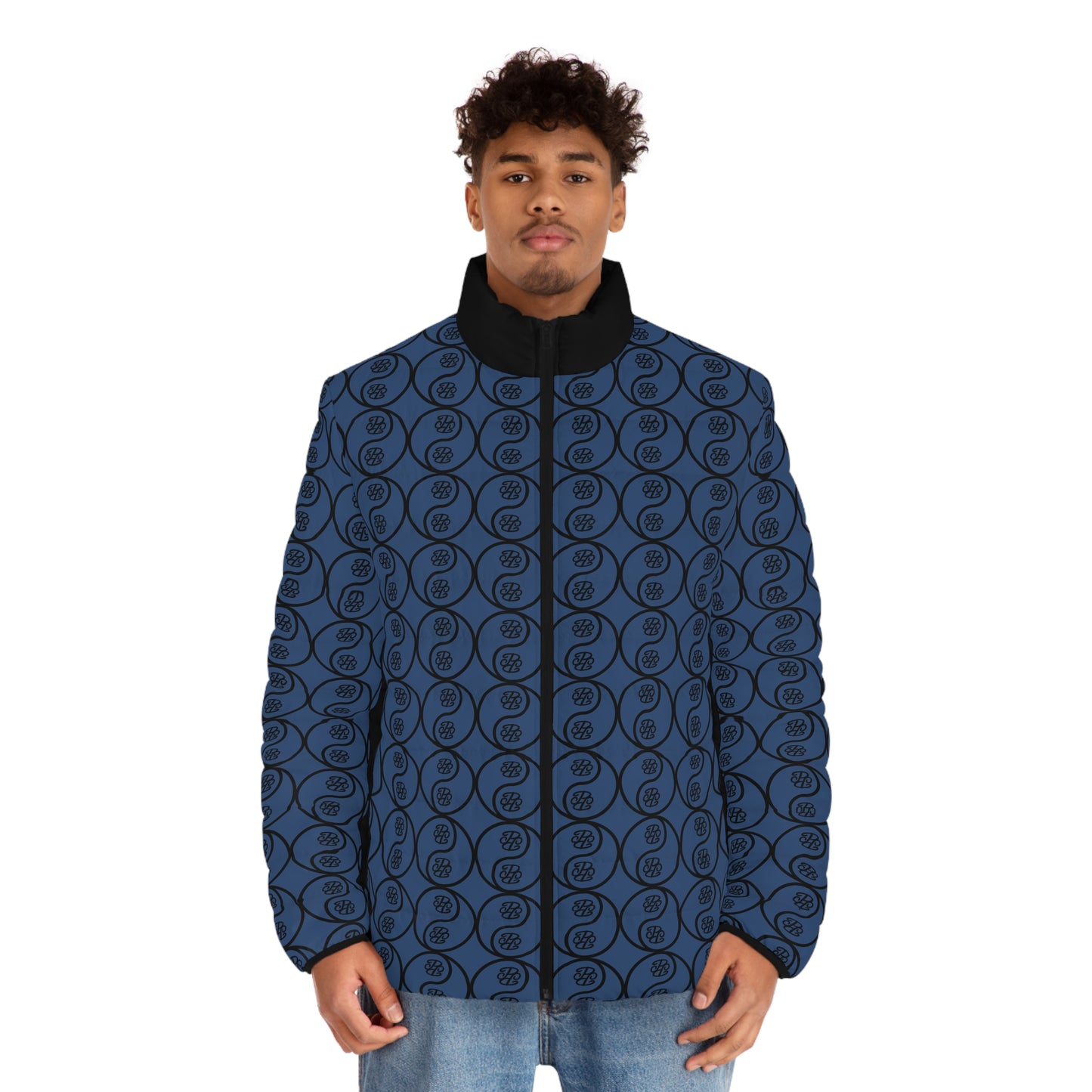 Phallacy Yin-Yang Designer Men's Puffer Jacket