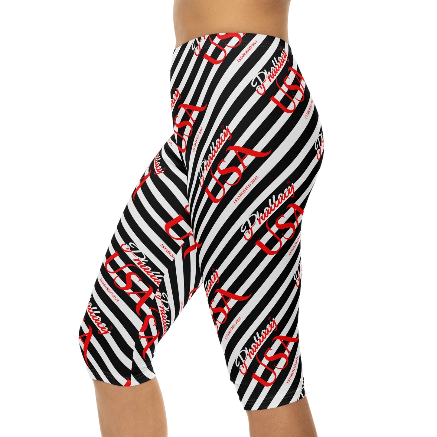 Phallacy Signature Designer Mid-Rise Capri Leggings