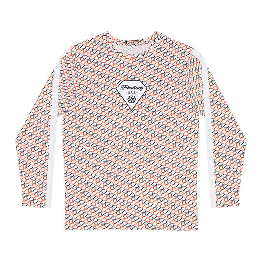 Phallacy Diamond Designer Men's Long Sleeve Shirt