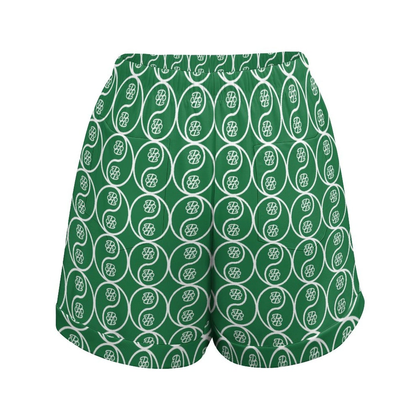 Phallacy Yin-Yang Designer High-Waisted Loose Shorts