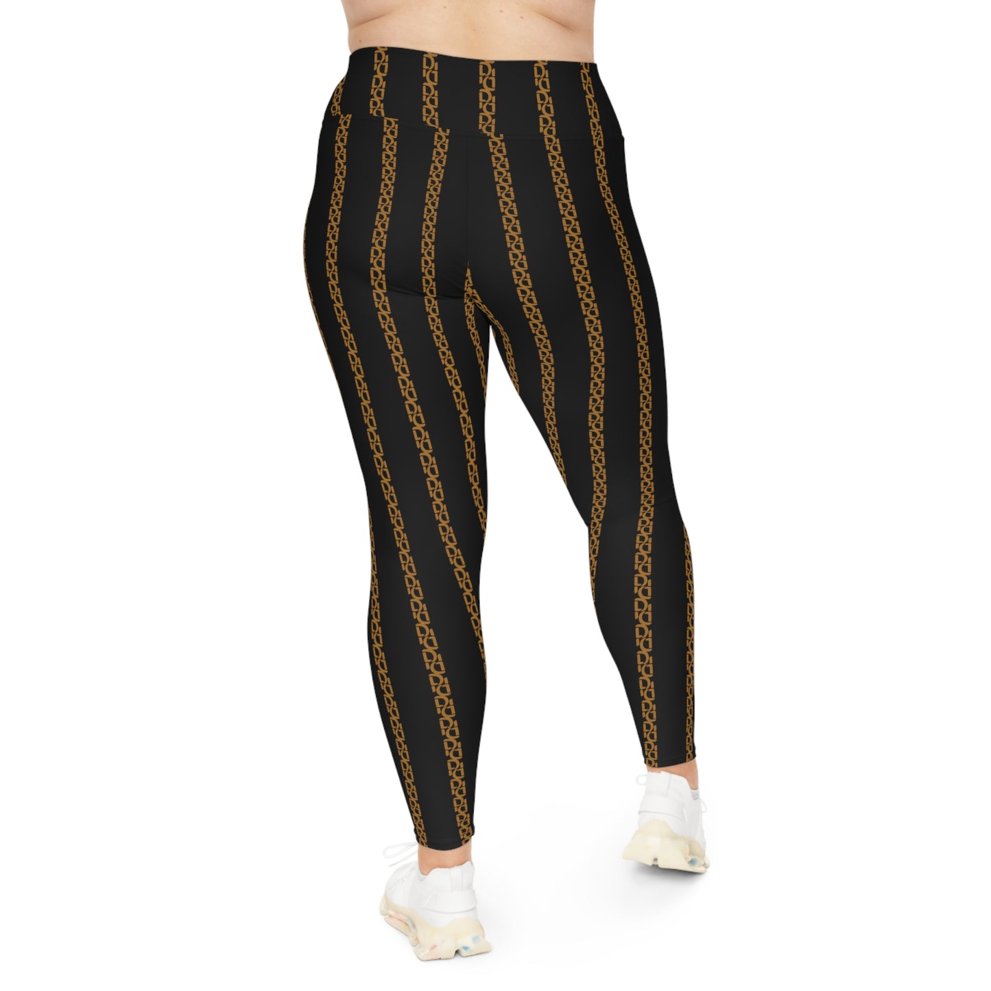 Phallacy Striped  Designer Plus Size Leggings