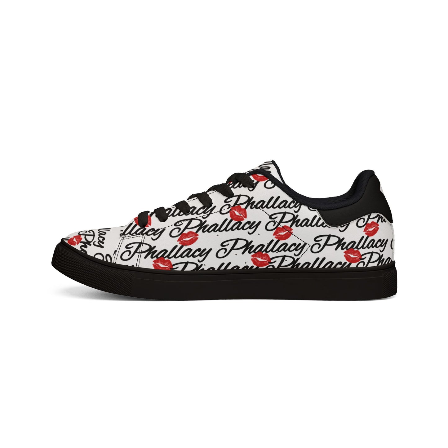 Phallacy Lips Men's Designer Low-Top Leather Sneakers