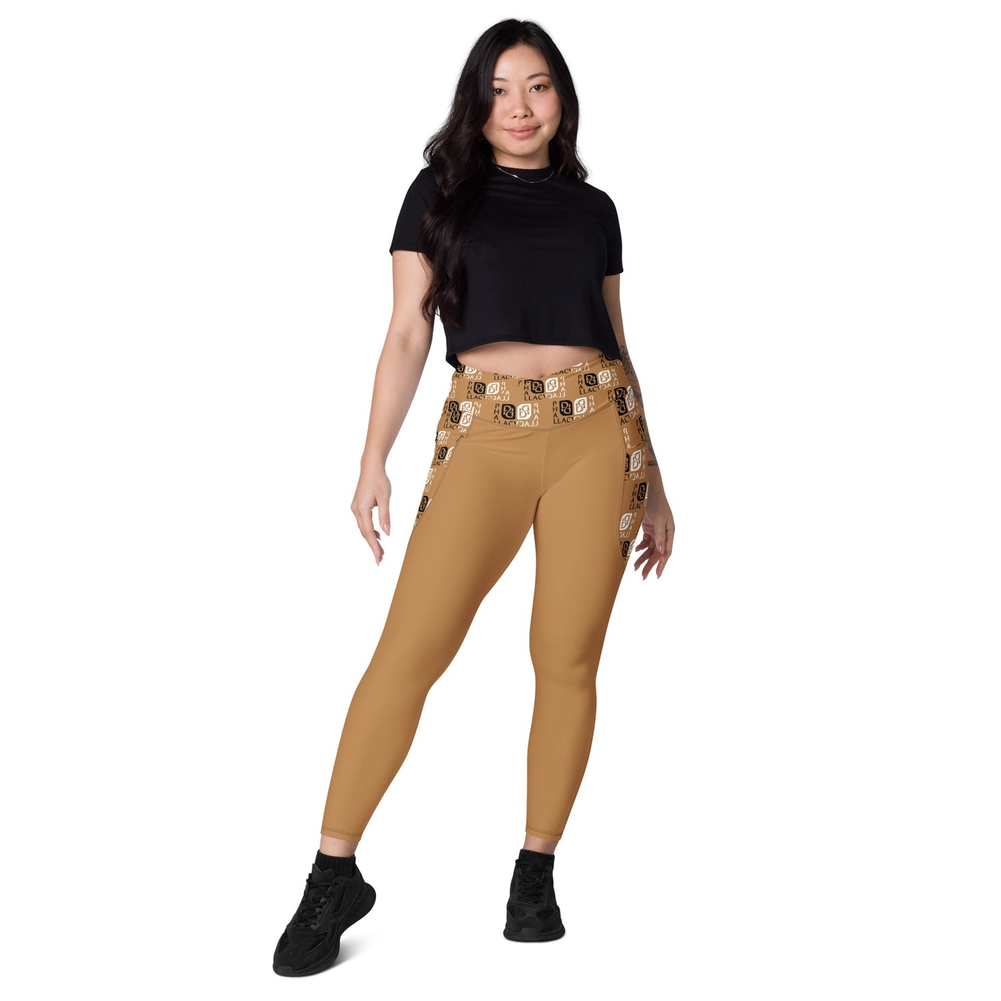 Phallacy Balance Designer Crossover Leggings w/ Pockets
